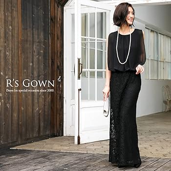 【なかがわ〜ん】アールズガウン黒 ロングドレス フォーマル L なかがわ〜ん様専用】アールズガウン黒 ロングドレス フォーマル